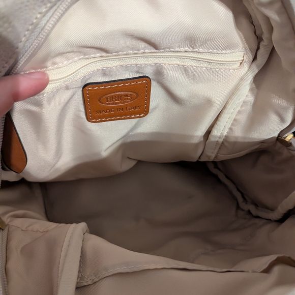 RARE Bric\'s Cream Backpack with Brown Accents main image 6